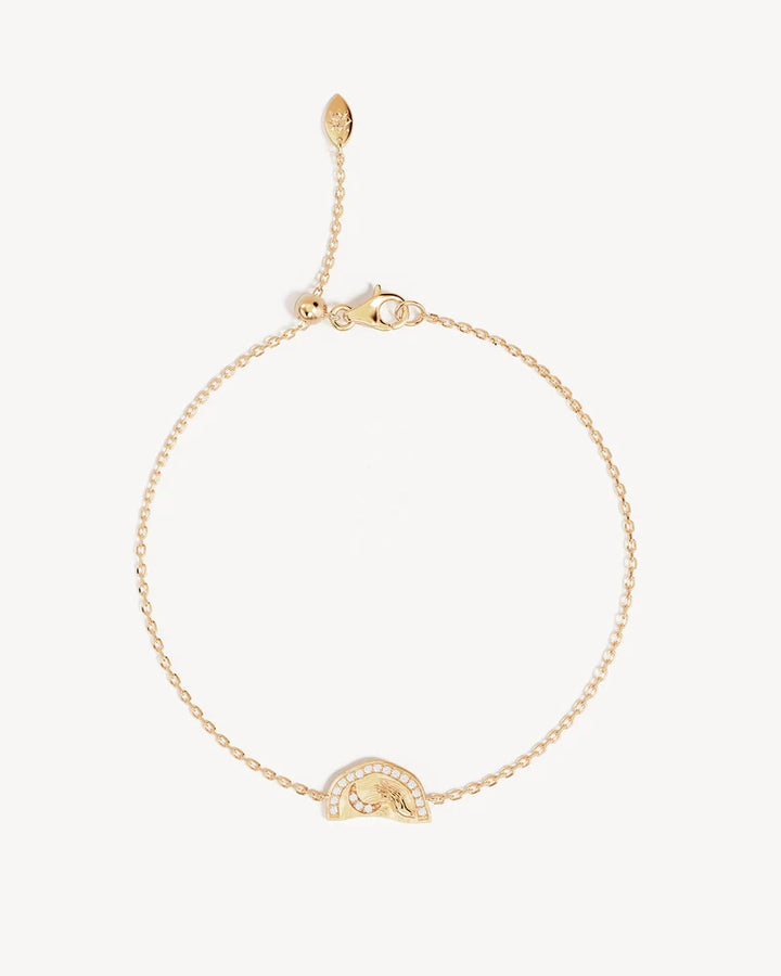 By Charlotte Together We Are Magic Bracelet My Moon  18K Gold Vermeil