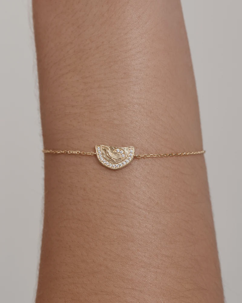By Charlotte Together We Are Magic Bracelet My Moon  18K Gold Vermeil