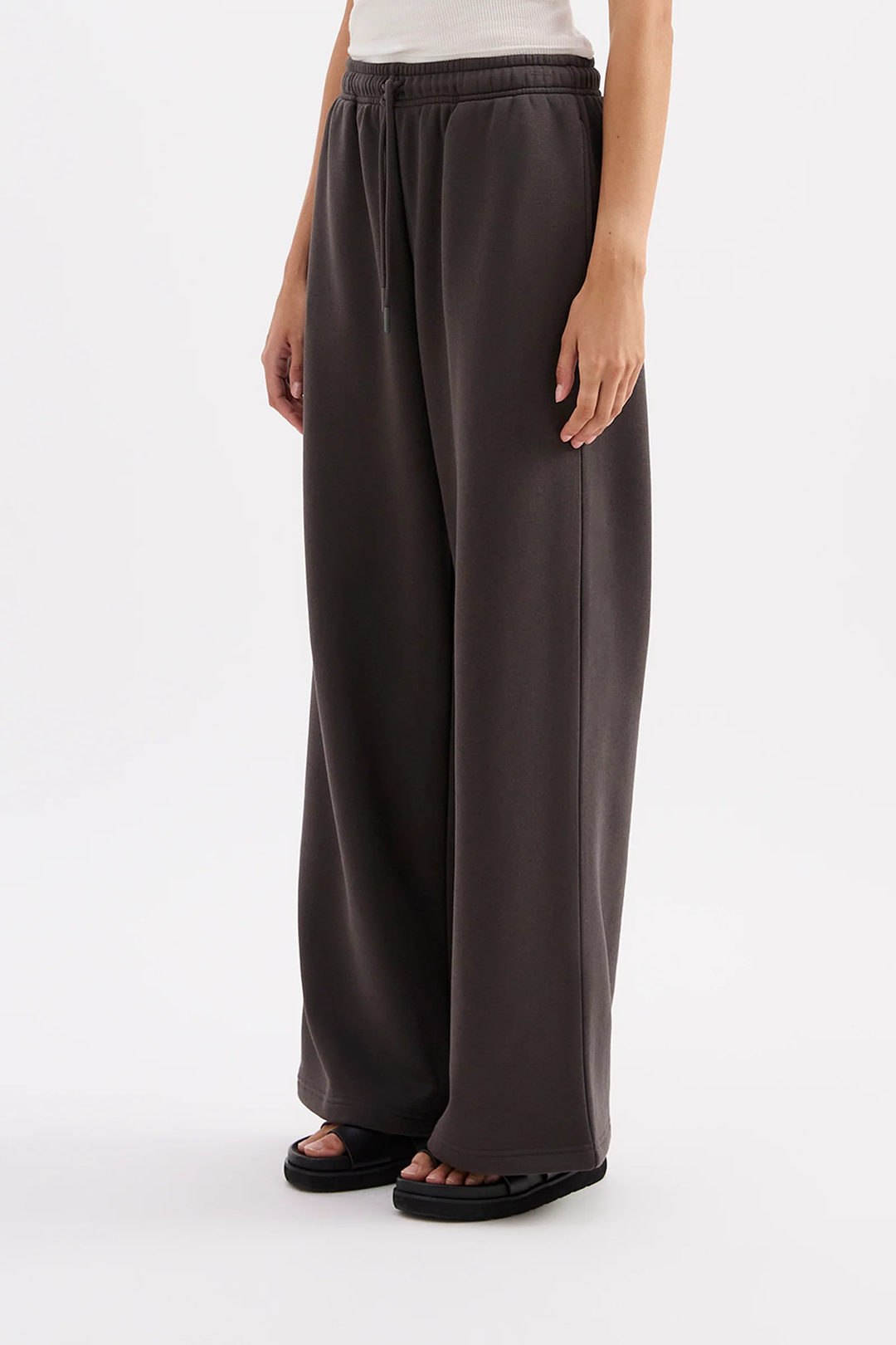 Nude Lucy Carter Wide Leg Track Pant - Coal