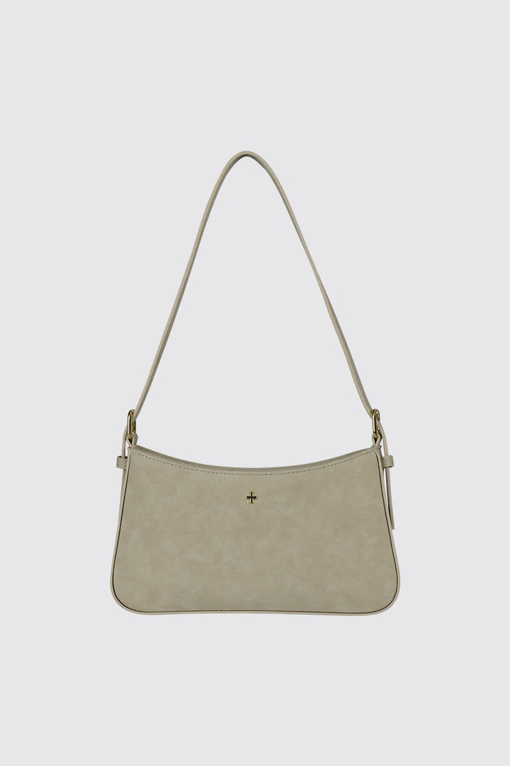 Peta + Jain Lilu Shoulder Bag-Beige Suede/Gold