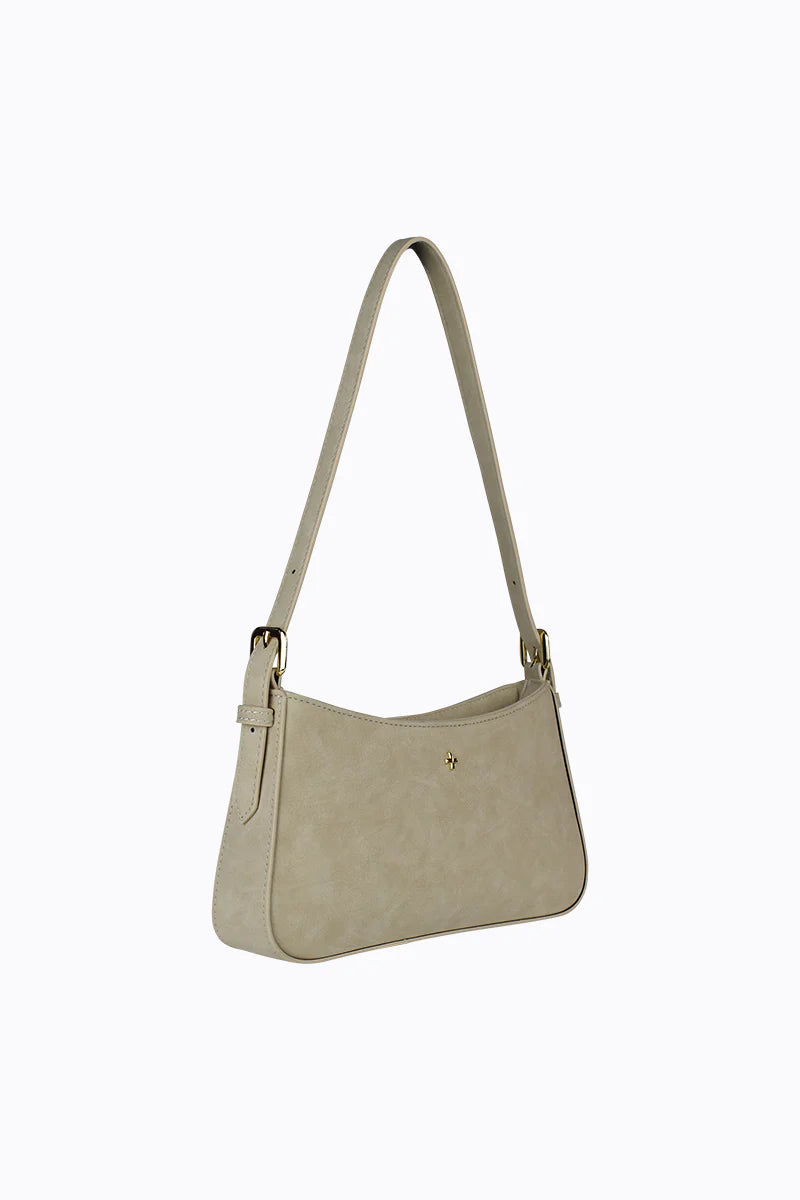 Peta + Jain Lilu Shoulder Bag-Beige Suede/Gold