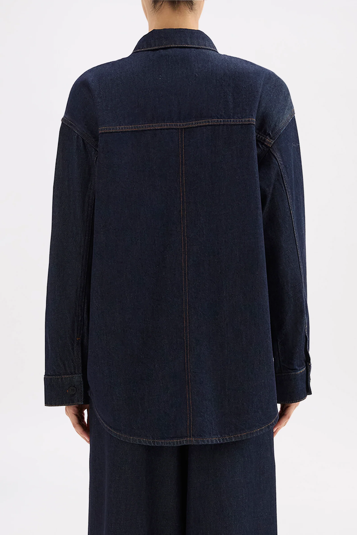 Nude Lucy Vita Denim Overshirt - Deep Blue
