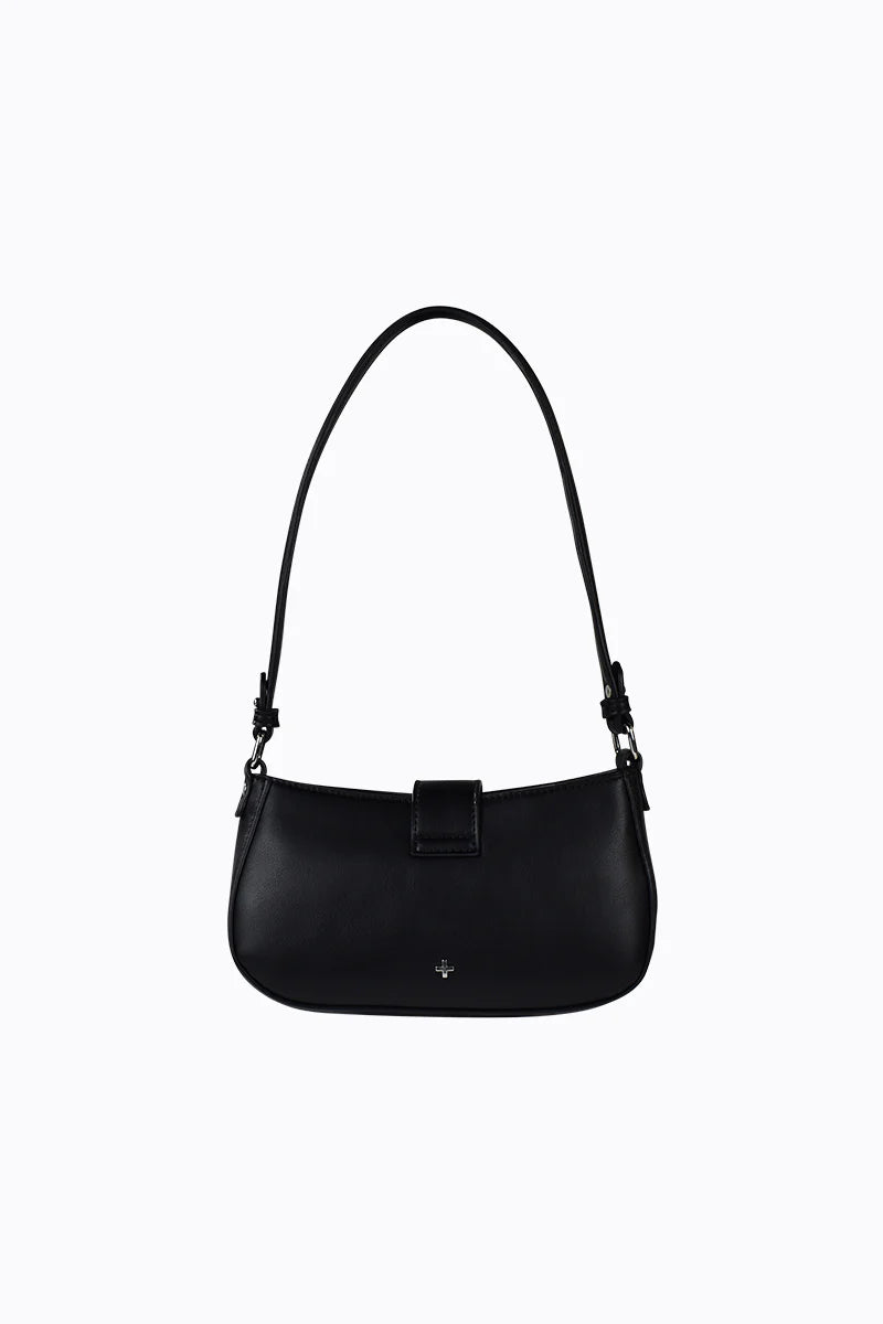 Peta + Jain Milla Mini Shoulder Bag-Black PU/SIlver
