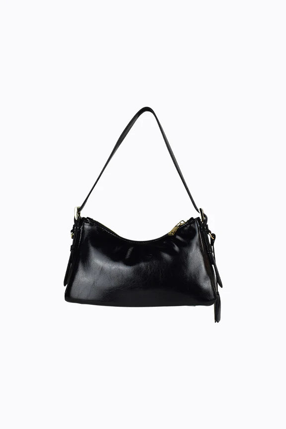 Peta + Jain Brody Shoulder Bag - Black Crinkle/Gold