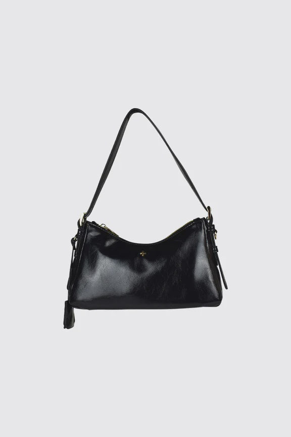 Peta + Jain Brody Shoulder Bag - Black Crinkle/Gold