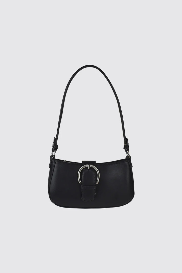 Peta + Jain Milla Mini Shoulder Bag-Black PU/SIlver