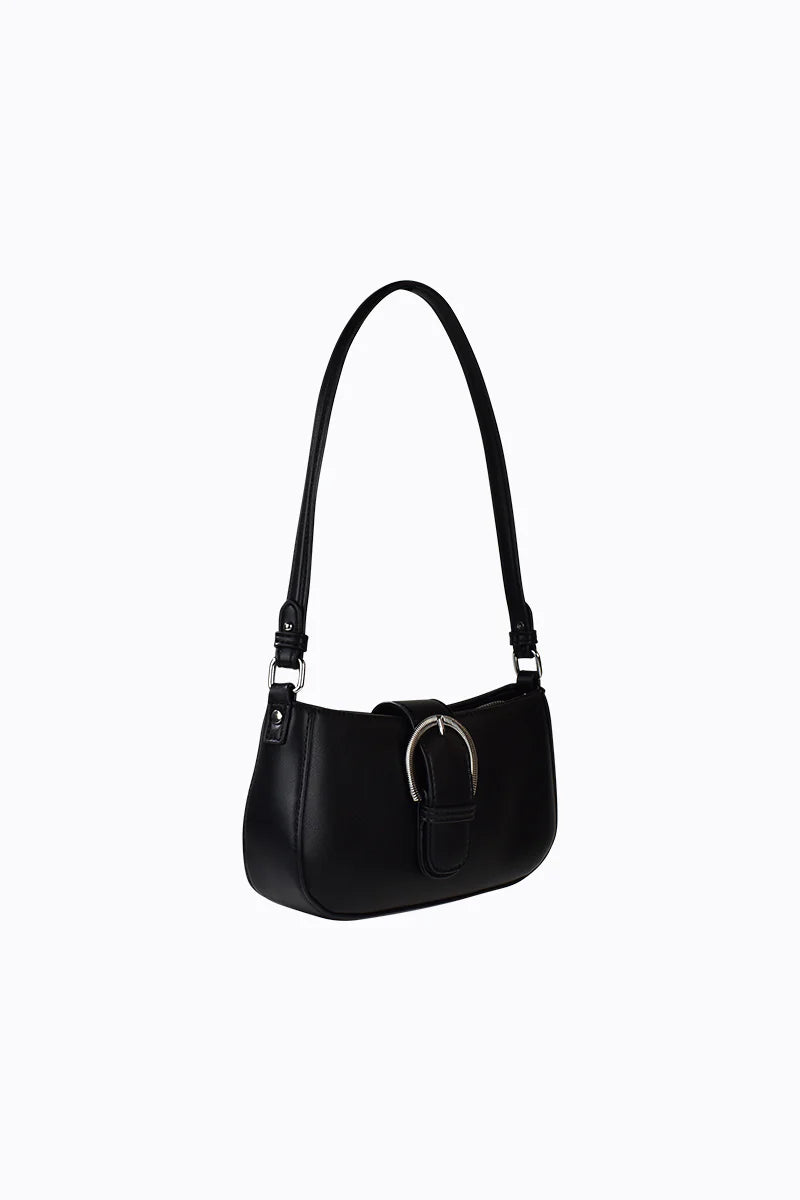 Peta + Jain Milla Mini Shoulder Bag-Black PU/SIlver