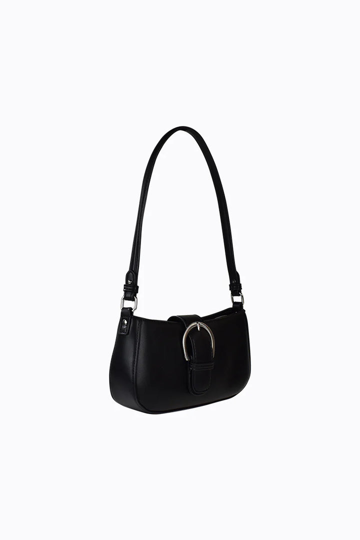 Peta + Jain Milla Mini Shoulder Bag-Black PU/SIlver