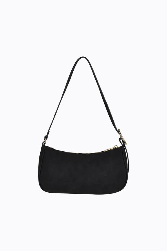 Peta + Jain Jesabel Fitting Shoulder Bag - Black Suede Gold
