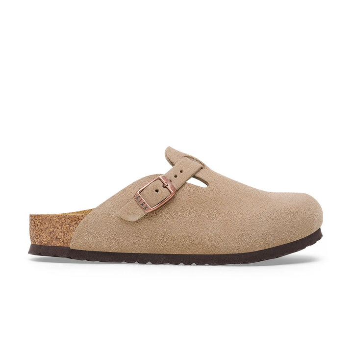 Birkenstock Boston Kids Taupe Suede Leather Narrow