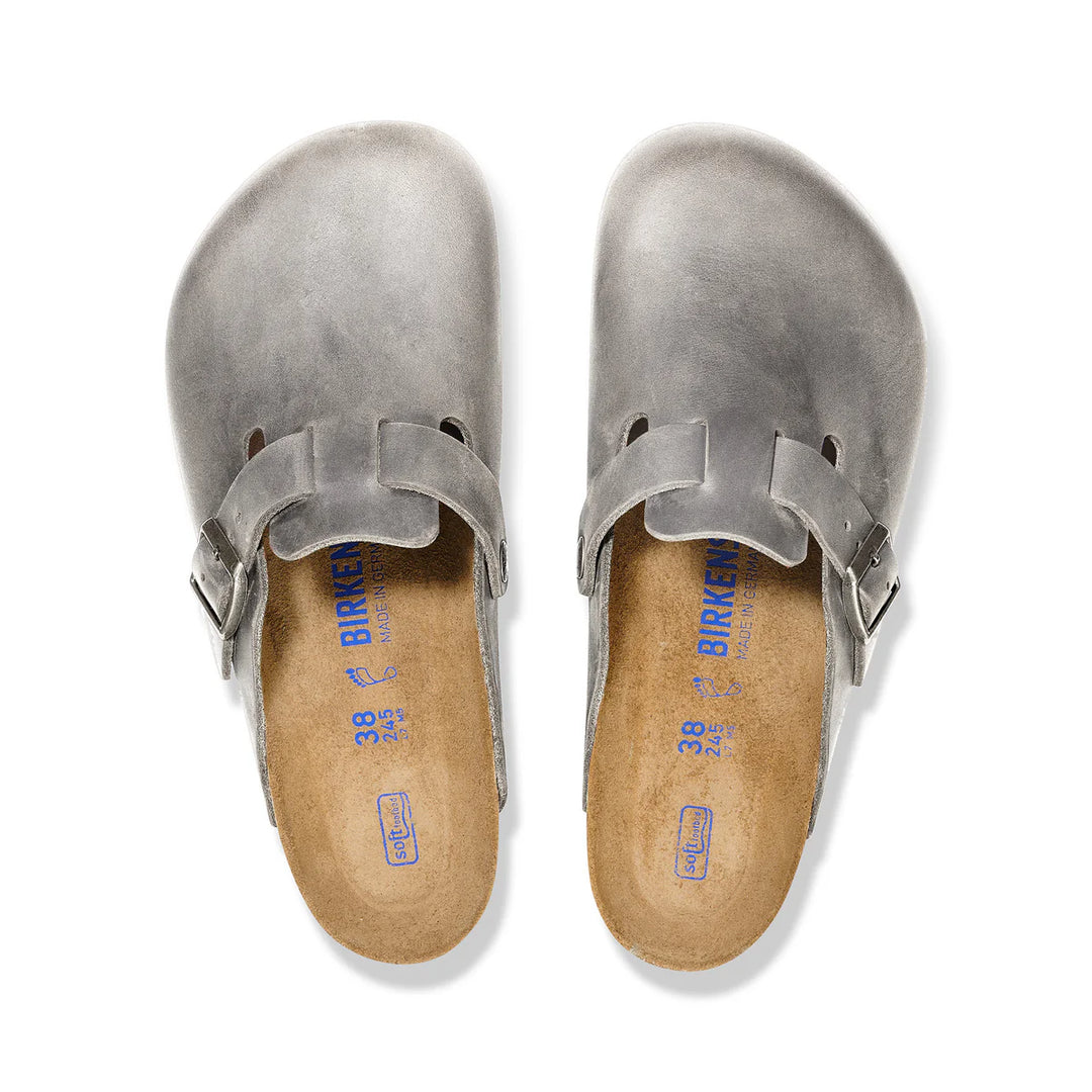 Birkenstock Boston Iron Oiled Leather SFB Narrow
