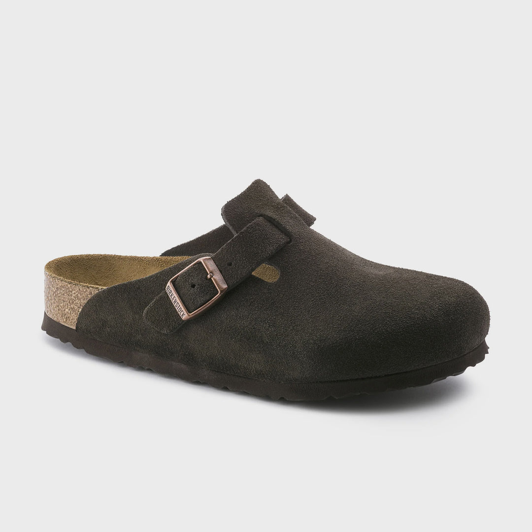 Birkenstock Boston SFB Mocca Suede Leather Narrow