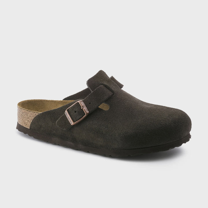 Birkenstock Boston SFB Mocca Suede Leather Narrow