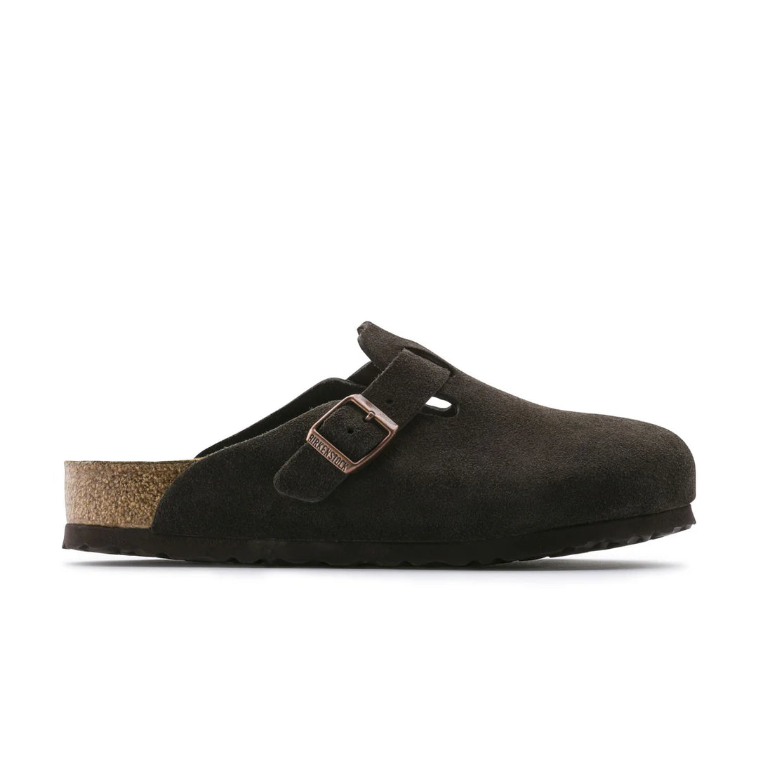 Birkenstock Boston SFB Mocca Suede Leather Narrow