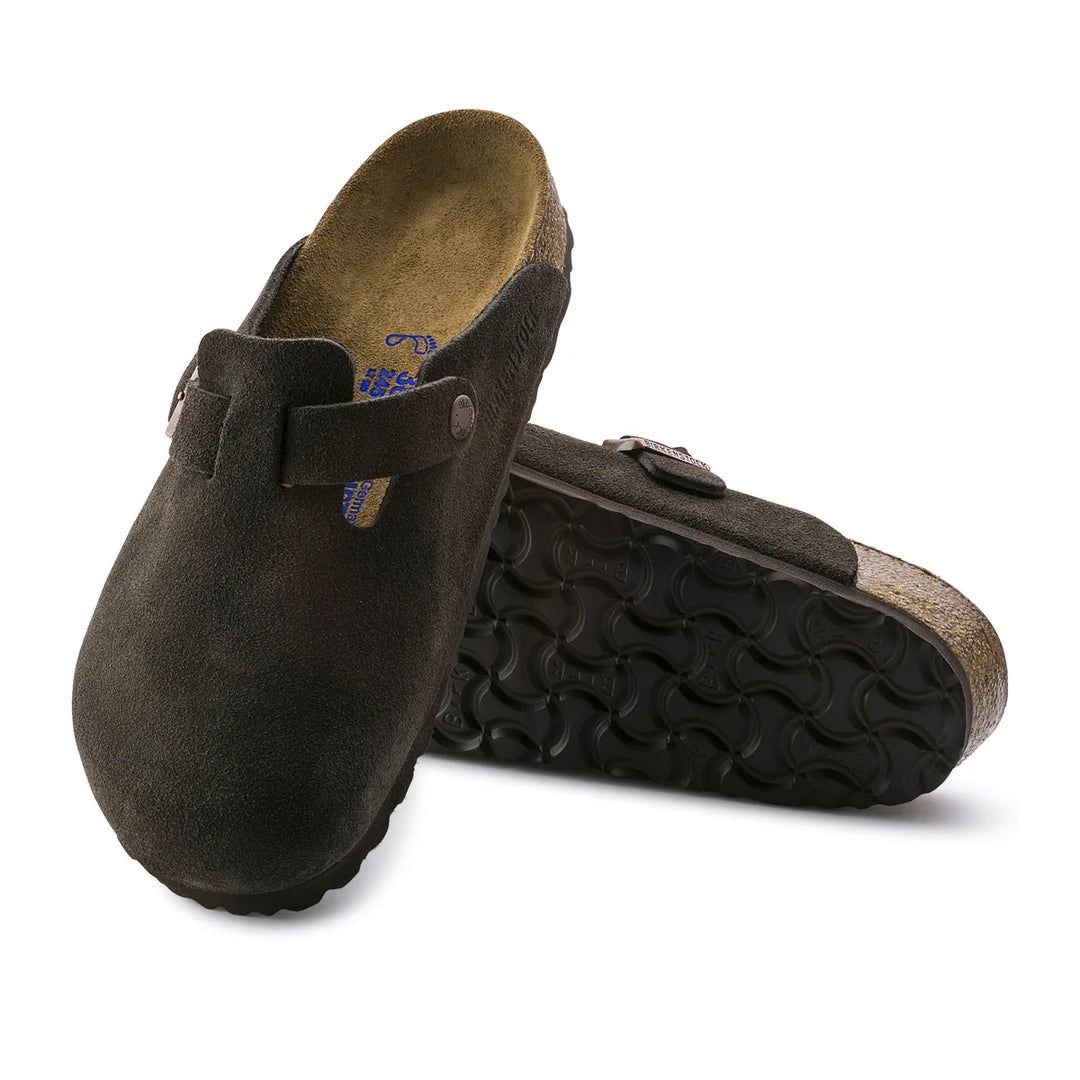 Birkenstock Boston SFB Mocca Suede Leather Narrow