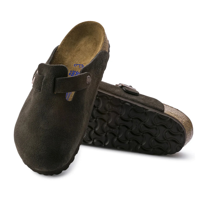Birkenstock Boston SFB Mocca Suede Leather Narrow