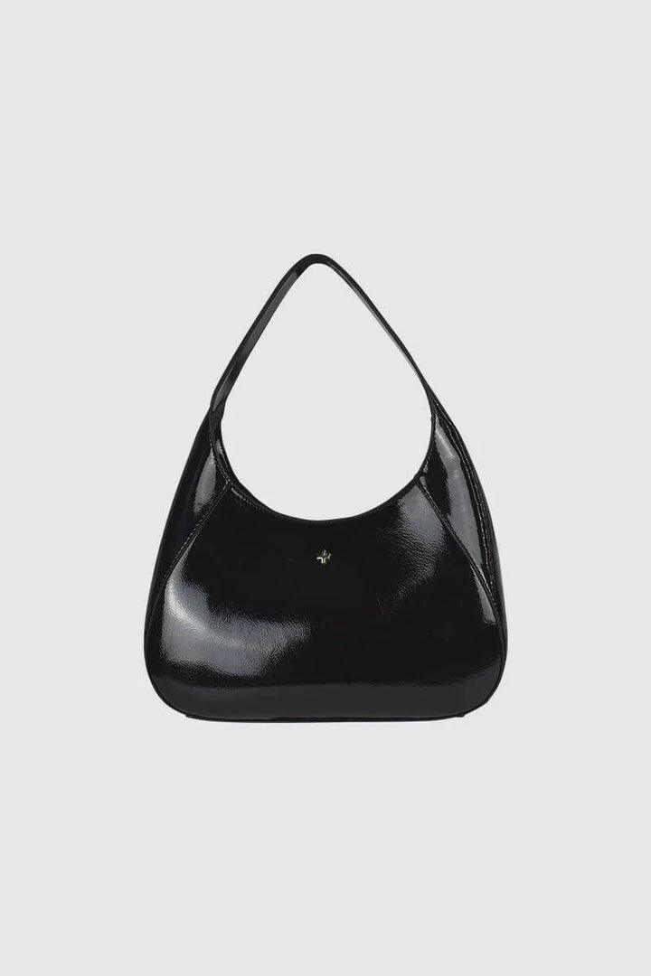 Peta + Jain Buffy Shoulder Bag - Black Patent Gold