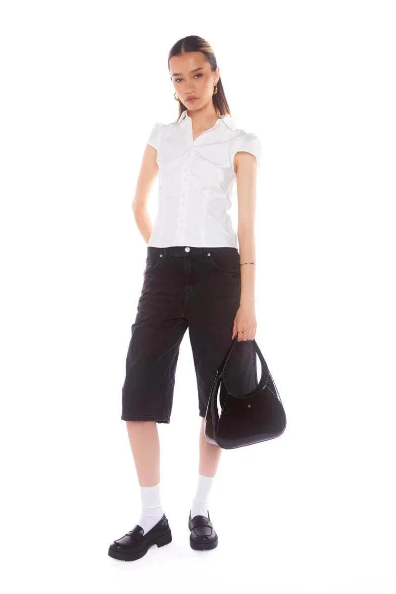 Peta + Jain Buffy Shoulder Bag - Black Patent Gold