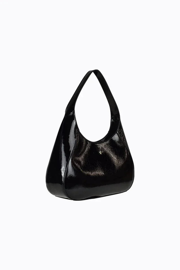 Peta + Jain Buffy Shoulder Bag - Black Patent Gold