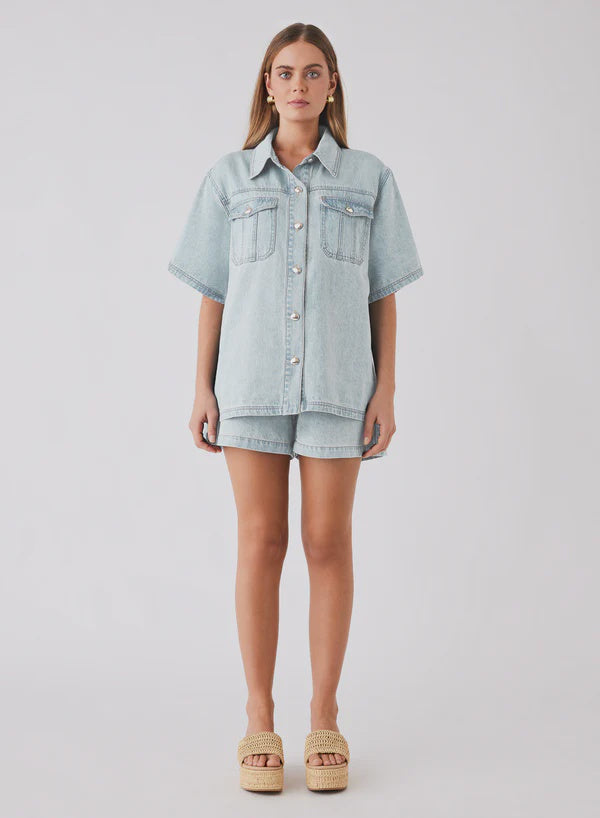 Esmaee Seaside Denim Shirt - Pale Blue