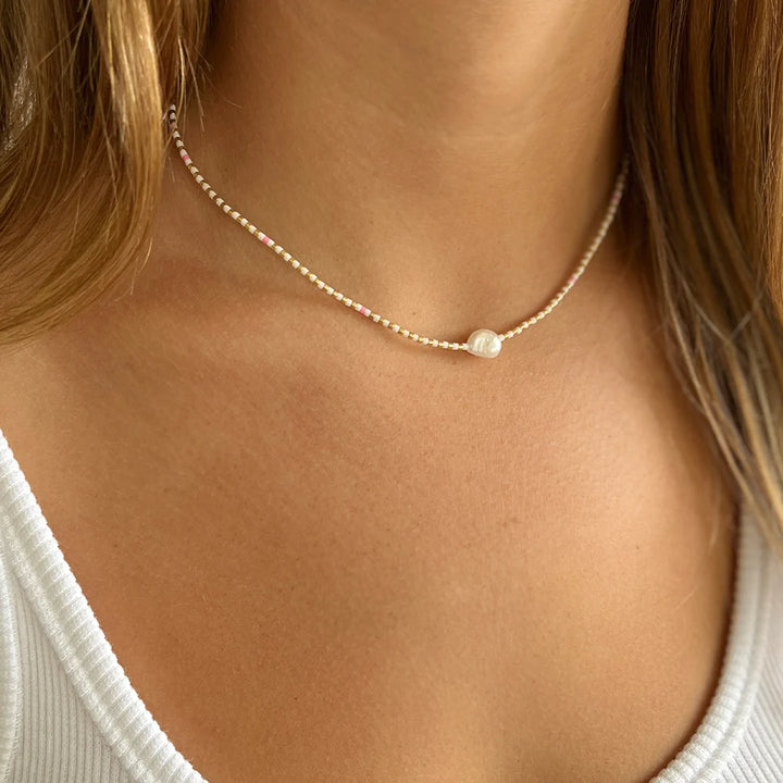 Arms Of Eve Charlotte Choker- White & Pink