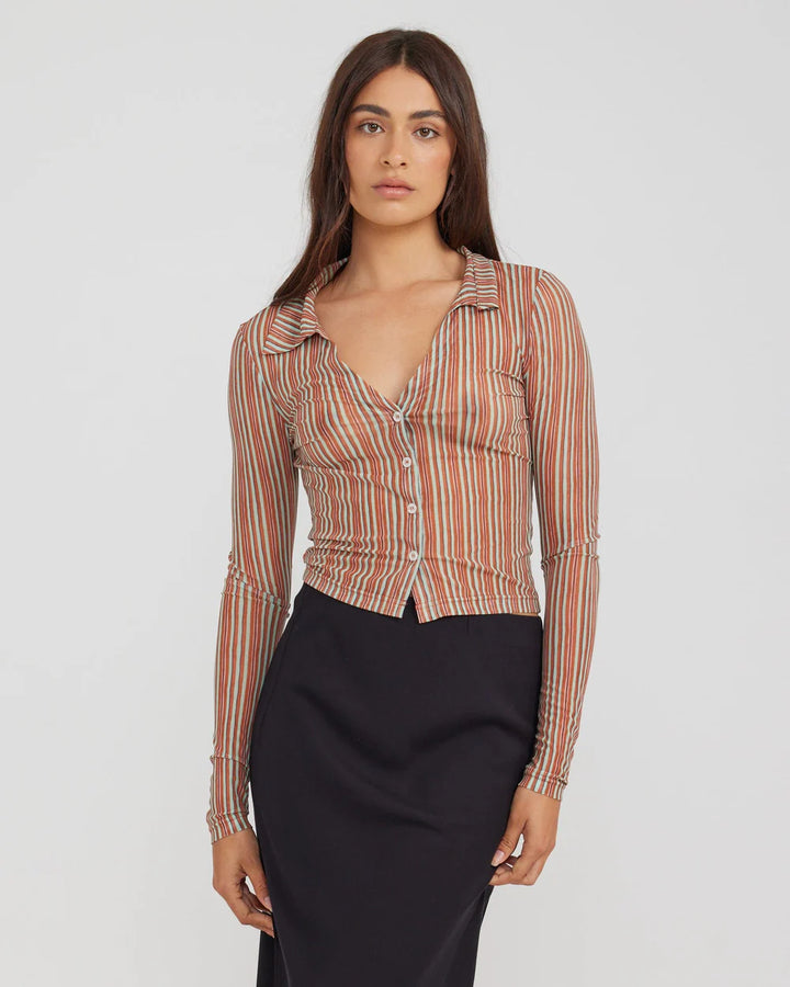 Charlie Holiday Tara Shirt - Retro Stripe