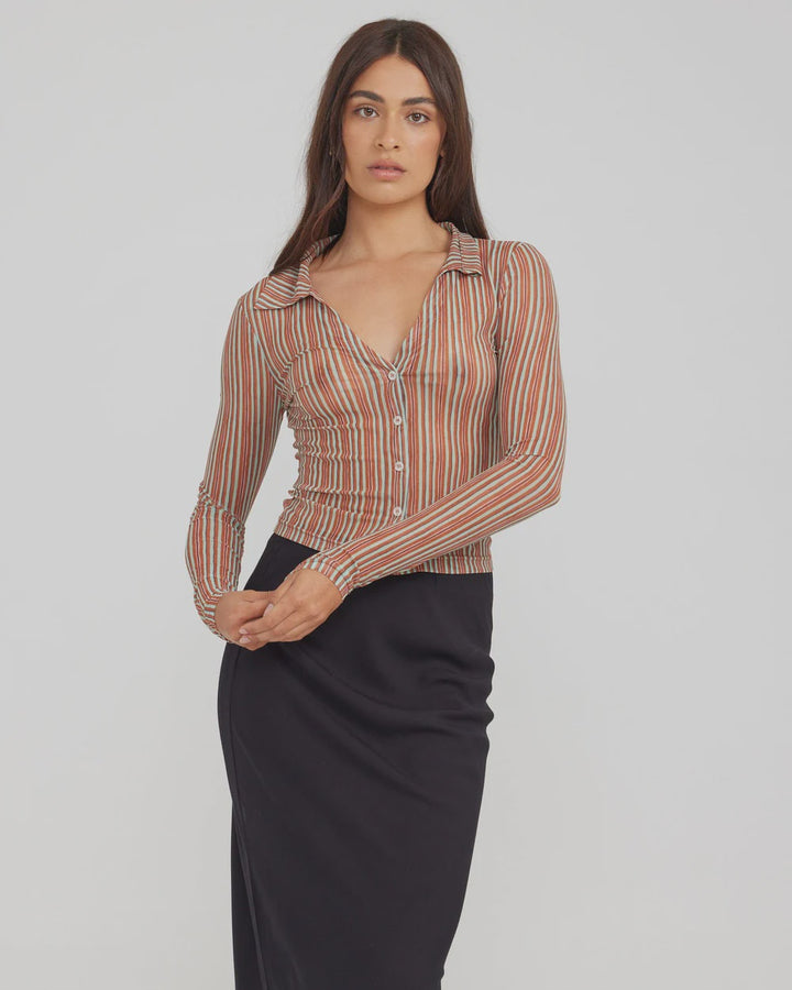 Charlie Holiday Tara Shirt - Retro Stripe