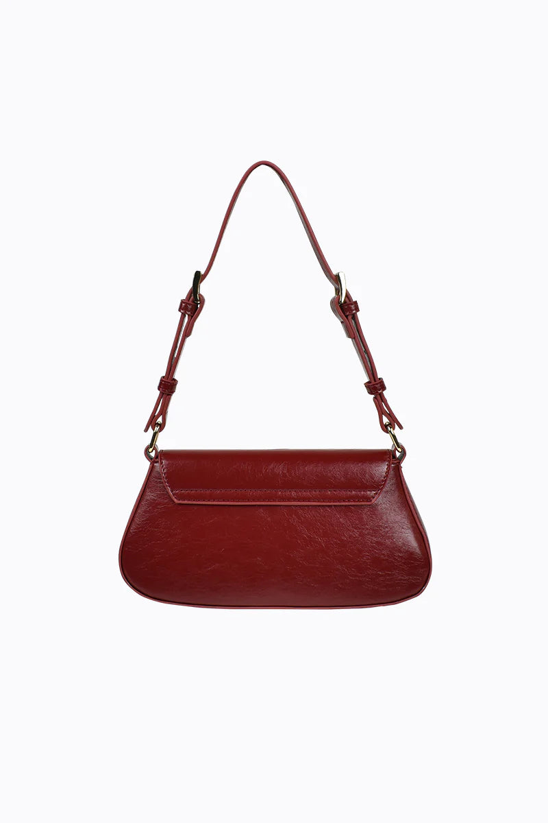 Peta + Jain Nikki Shoulder Bag - Cherry Crinkle/Gold