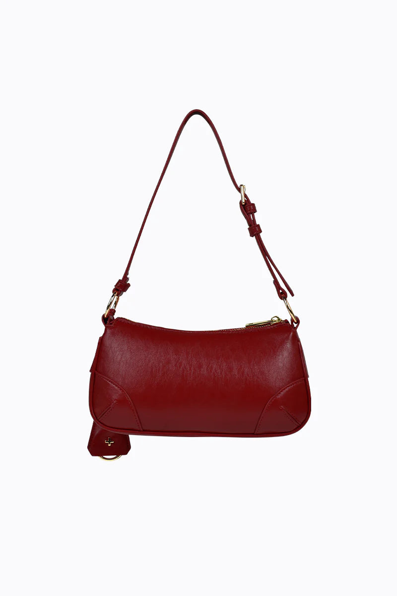 Peta + Jain Regina Shoulder Bag - Cherry Crinkle/Gold