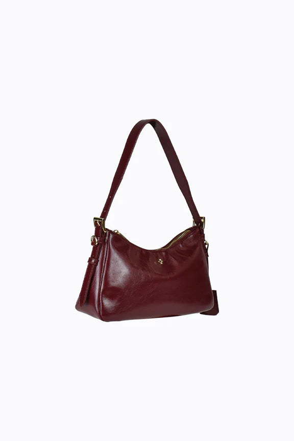 Peta + Jain Brody Shoulder Bag - Cherry Crinkle/Gold