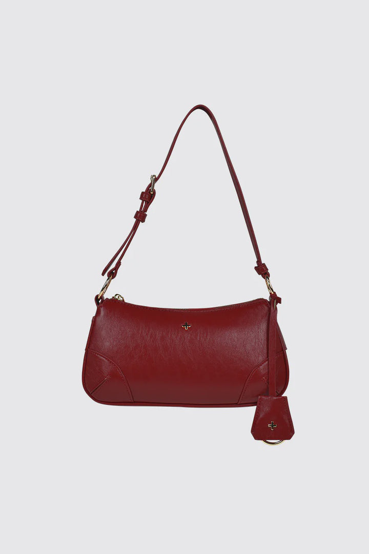 Peta + Jain Regina Shoulder Bag - Cherry Crinkle/Gold