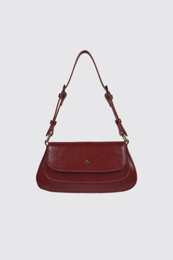 Peta + Jain Nikki Shoulder Bag - Cherry Crinkle/Gold