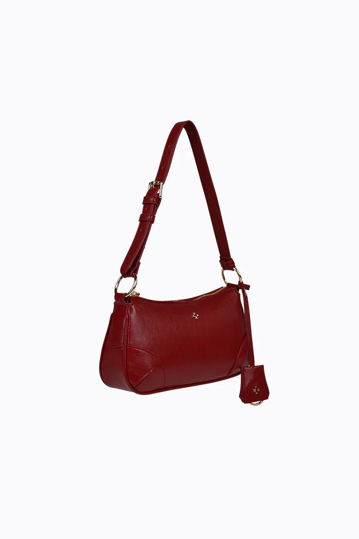 Peta + Jain Regina Shoulder Bag - Cherry Crinkle/Gold