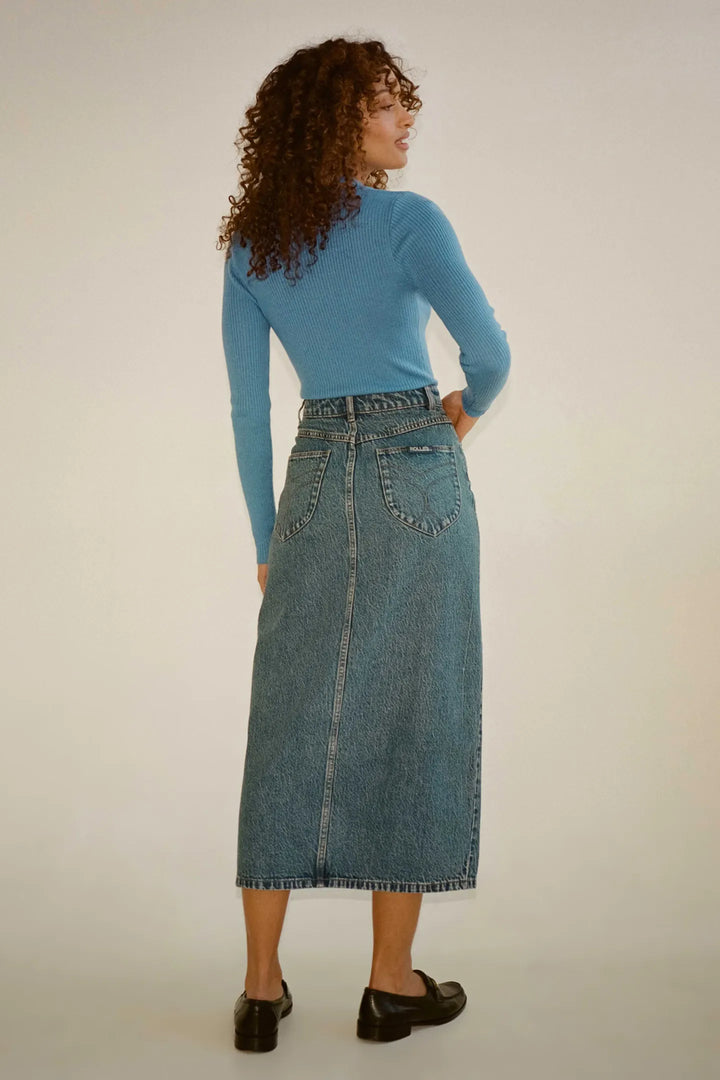 Rolla's Chicago Denim Skirt - Lyocell Blue Mid Vintage Blue