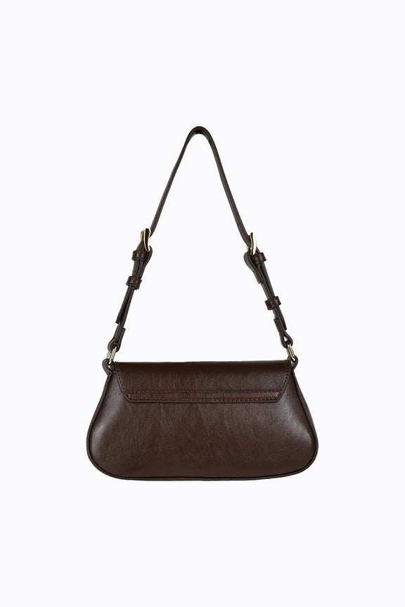Peta + Jain Nikki Shoulder Bag - Chocolate Crinkle/Gold