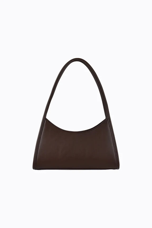 Peta + Jain Margy Double Handle Shoulder Bag - Choc PU/Silver