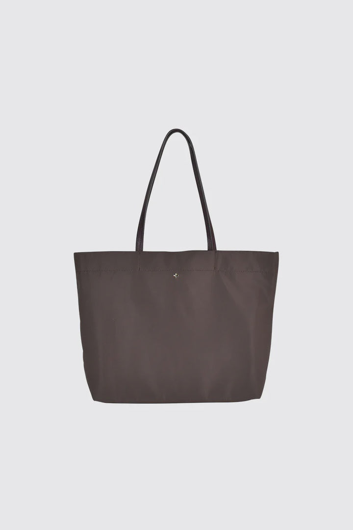 Peta + Jain Cosmo Nylon Bag- Chocolate Nylon/Gold