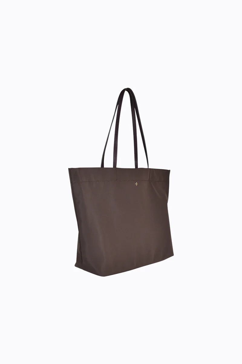 Peta + Jain Cosmo Nylon Bag- Chocolate Nylon/Gold