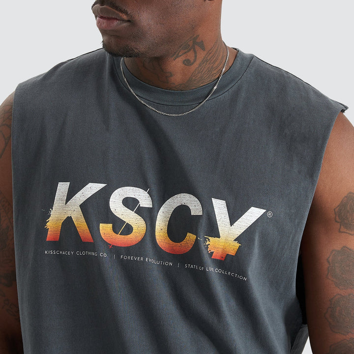 Kiss Chacey Conquer Relaxed Fit Muscle- Pigment Asphalt