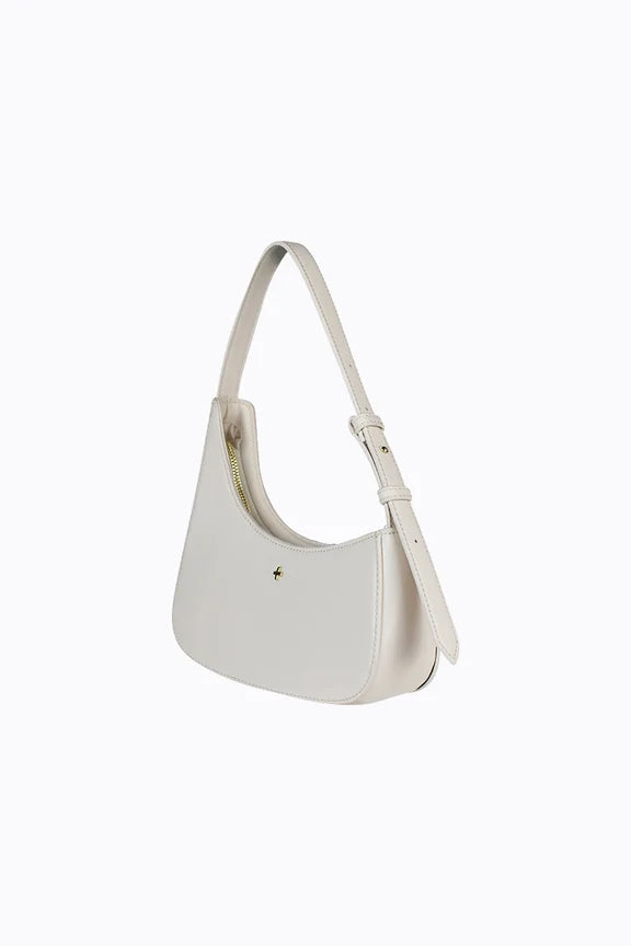 Peta + Jain Gala Asymmetrical Shoulder Bag - Cream PU Gold