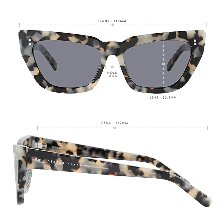 Status Anxiety Desolate Sunglasses- White Tort