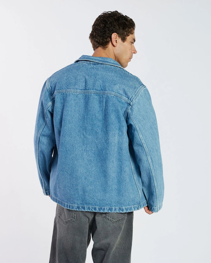 Dr Denim Devon Worker Jacket - Stream Sky Retro