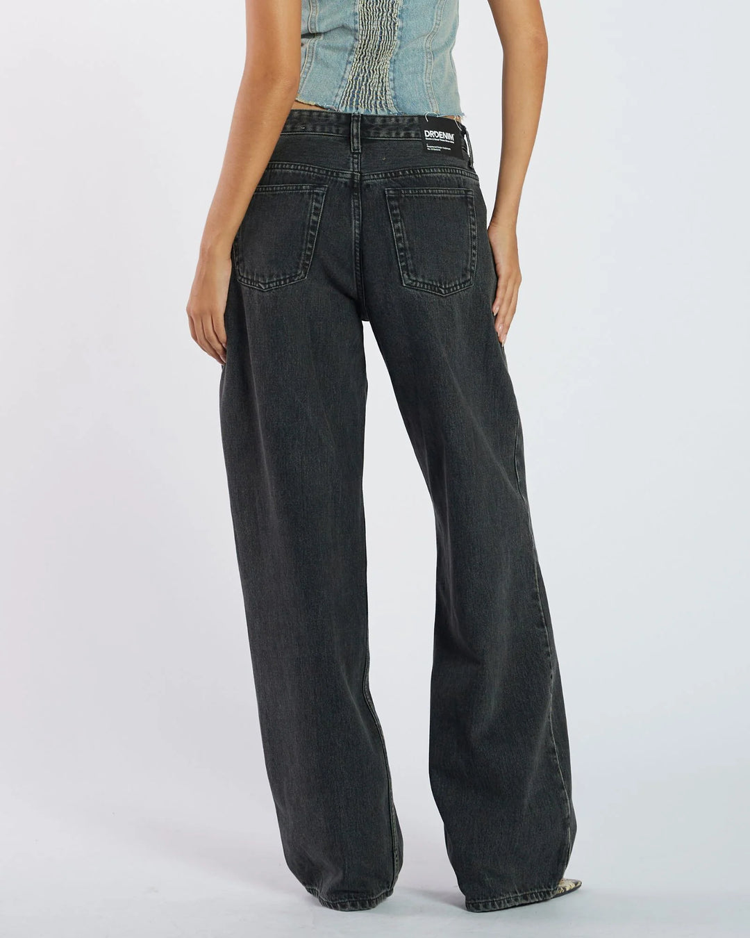 Dr Denim Hill Low Jean - Aged Black