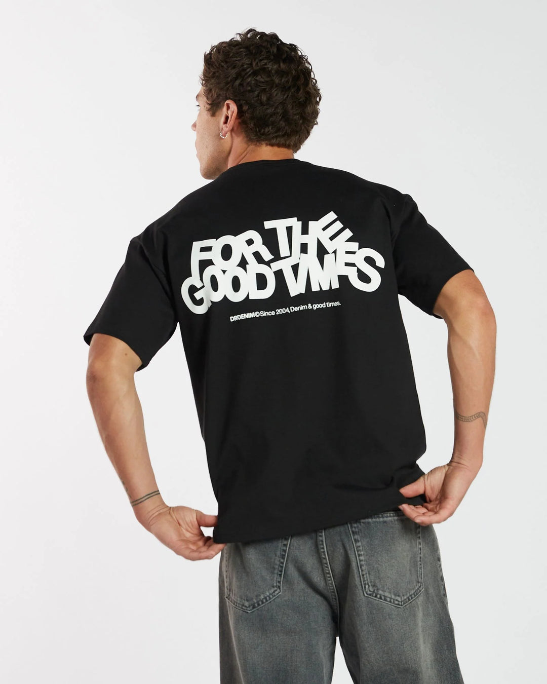 Dr Denim Trooper Tee - Black The Good Times