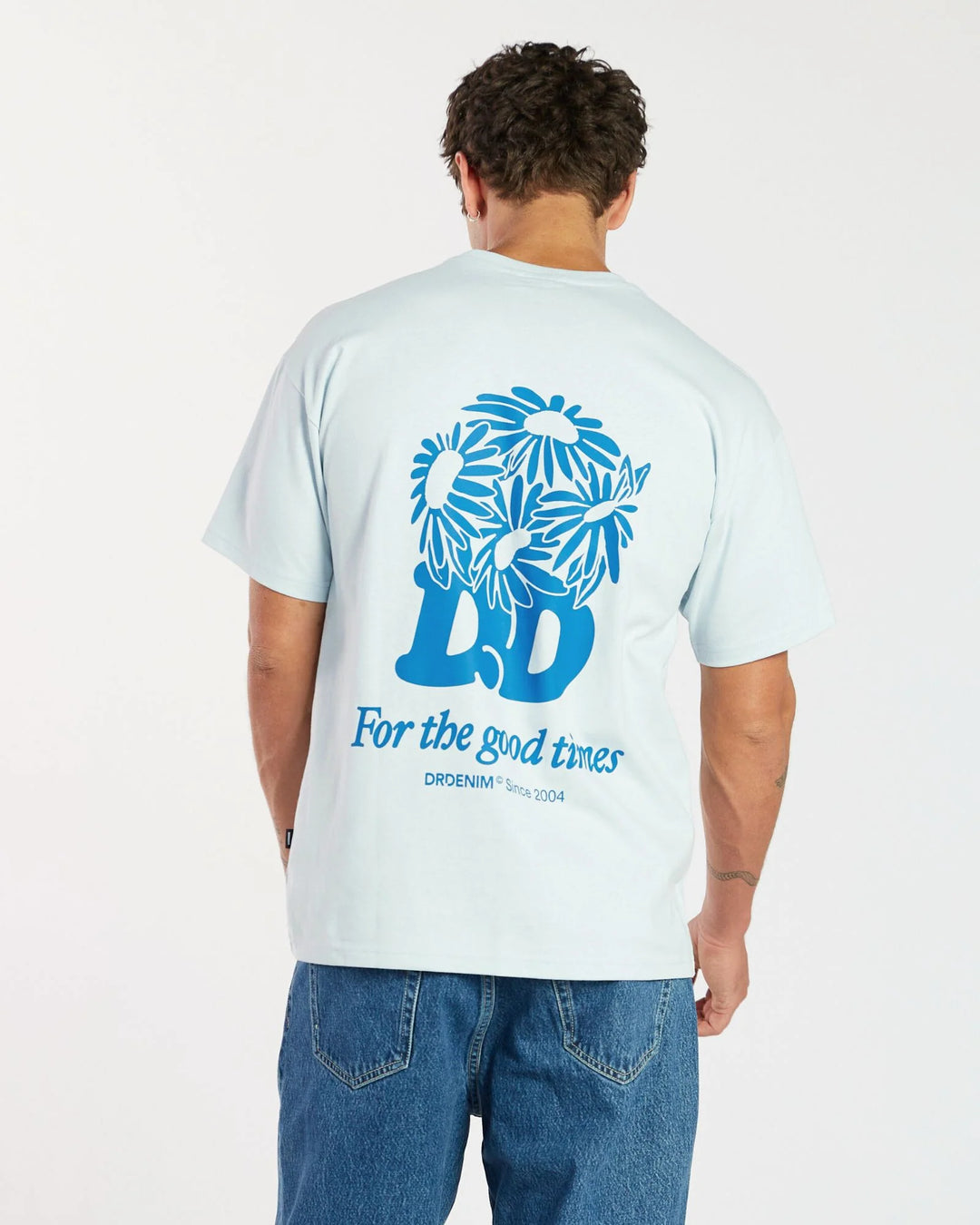 Dr Denim Trooper Tee - Sky DD Daisy
