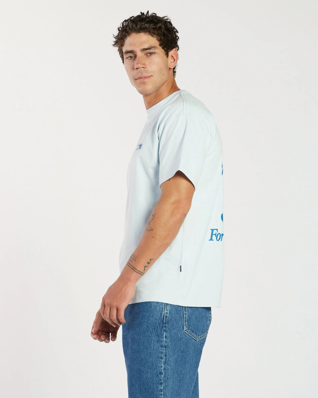 Dr Denim Trooper Tee - Sky DD Daisy