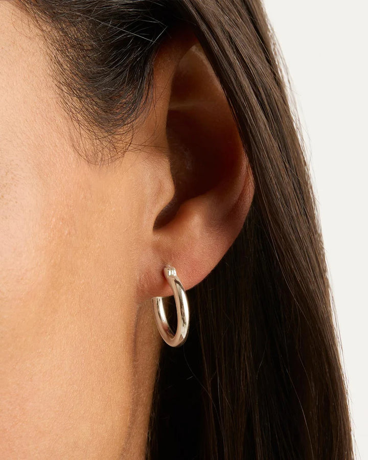 By Charlotte Sunrise Small Hoops- Sterling Silver