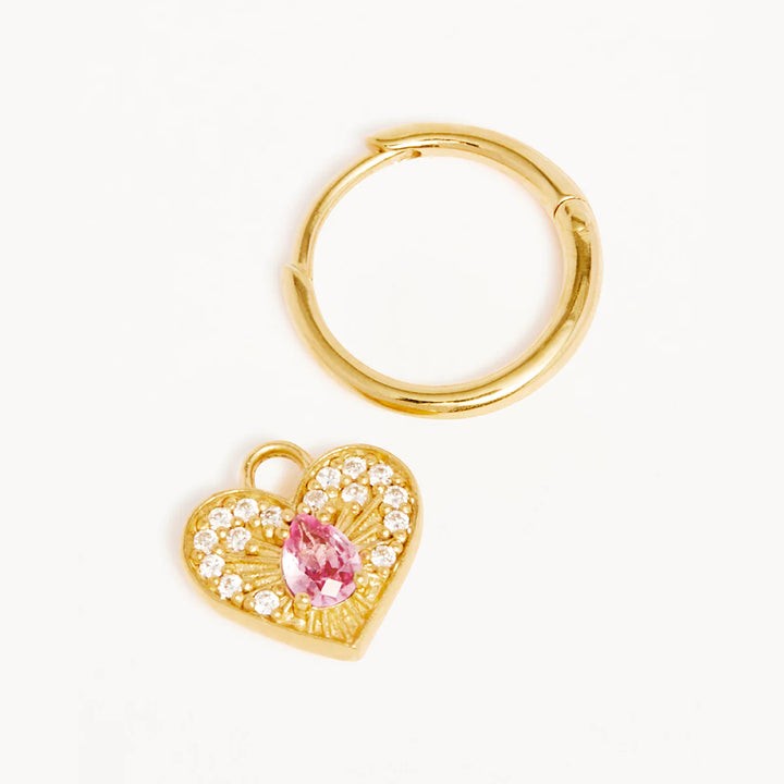 By Charlotte Connect With Your Heart Hoops - 18k Gold Vermeil