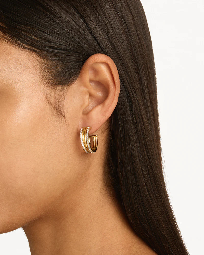 By Charlotte Entwined Hearts Large Hoops- 18K Gold Vermeil