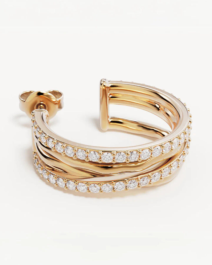 By Charlotte Entwined Hearts Large Hoops- 18K Gold Vermeil